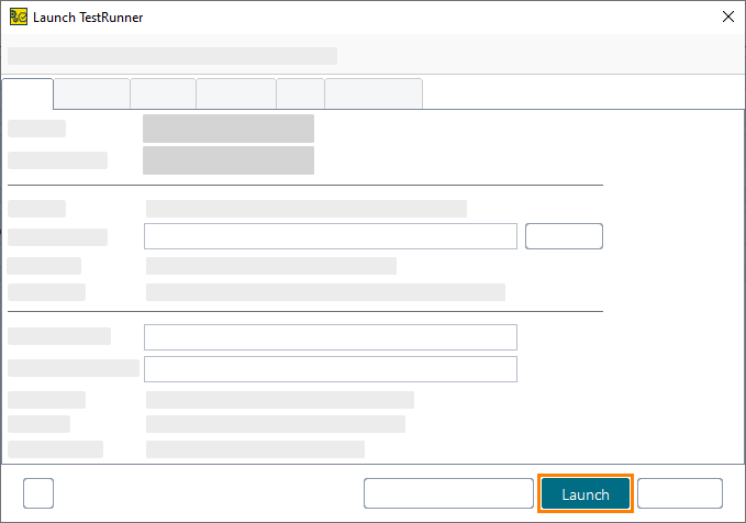 Launching the test runner