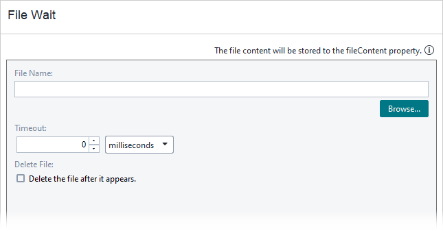 File Wait test step editor