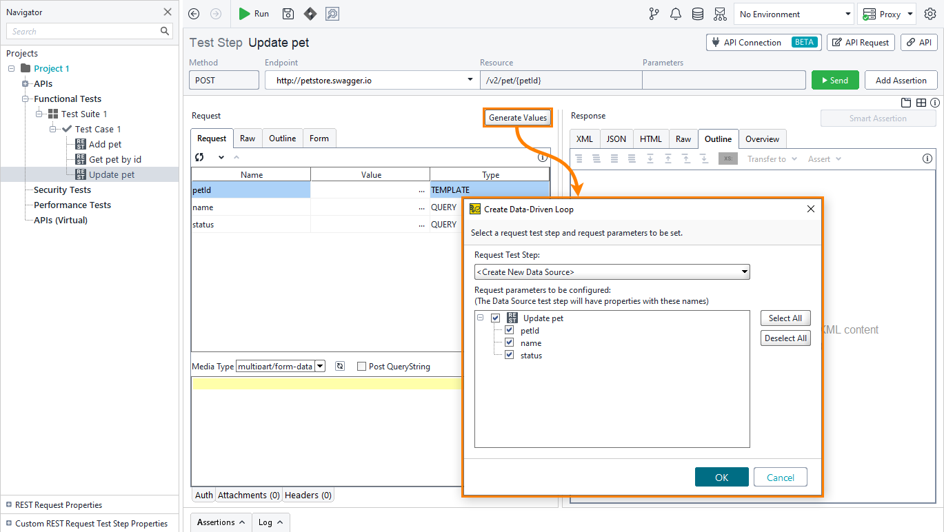 ReadyAPI: Generate values