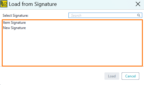 Selecting Signature Selecting Signature