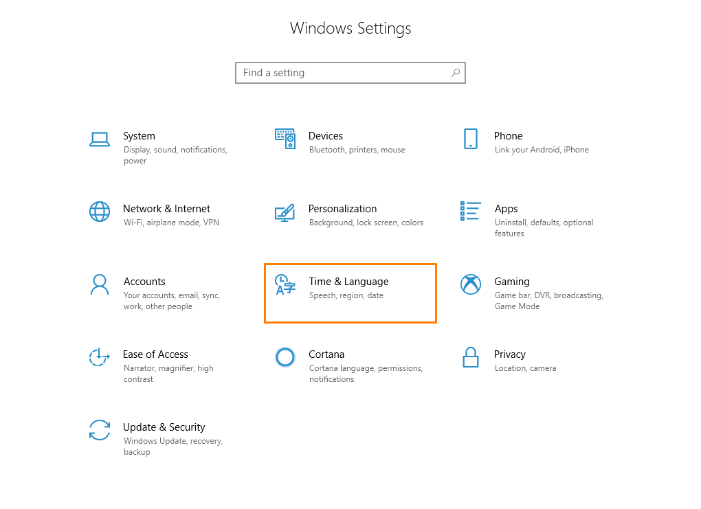 Unicode support: Windows settings