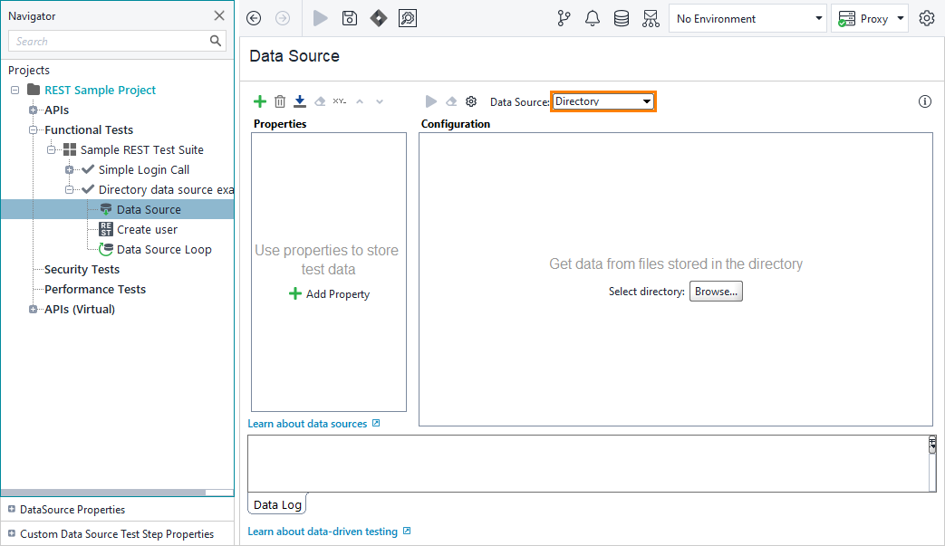 Directory data source example: Directory data source Directory data source example: Directory data source
