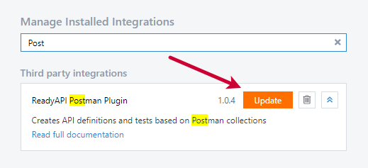 ReadyAPI: Update integration