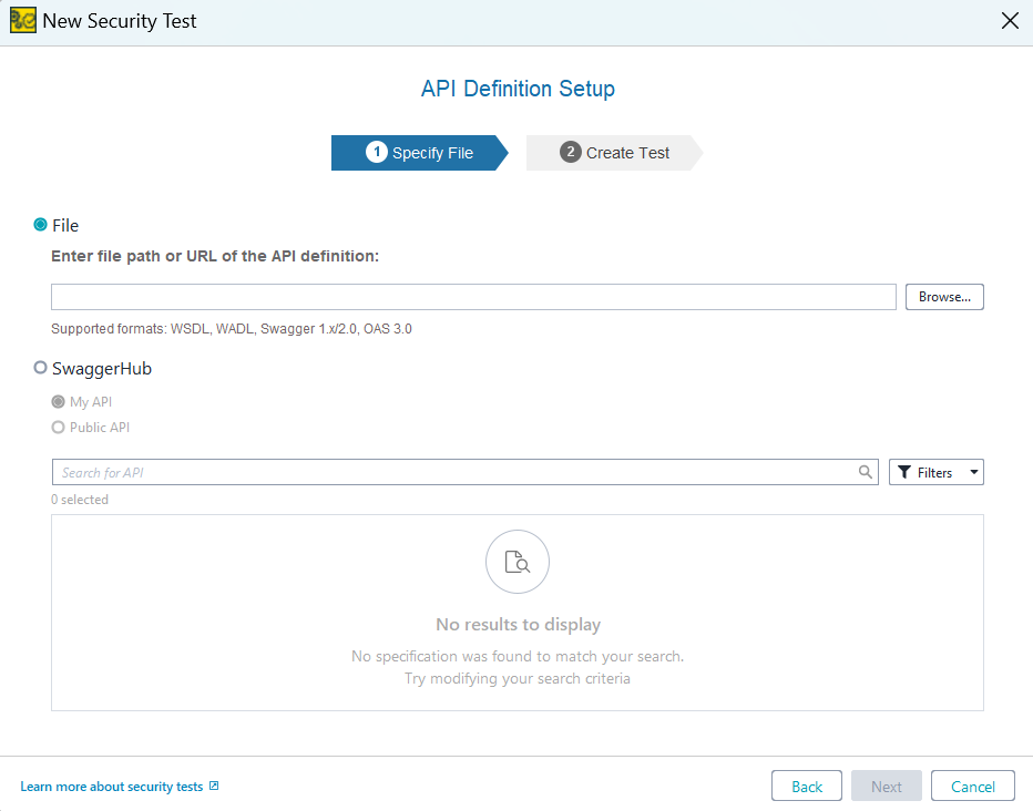 ReadyAPI: Specifying the API definition ReadyAPI: Specifying the API definition
