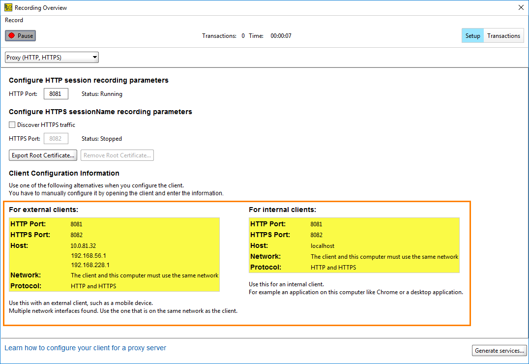 External and internal clients