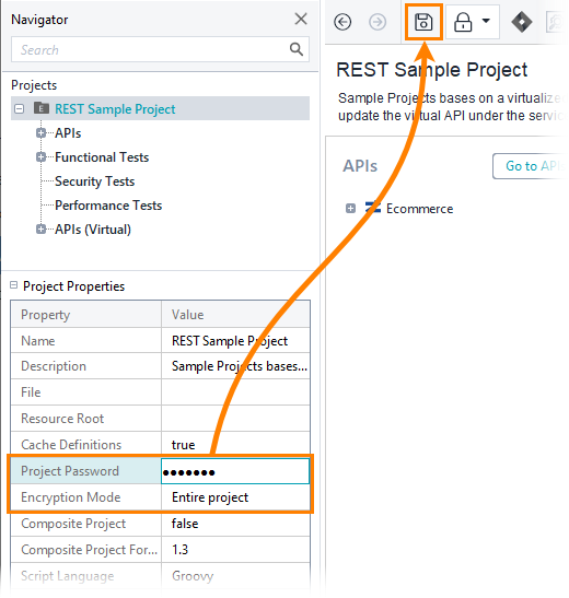 Protecting ReadyAPI Projects: Encrypt project