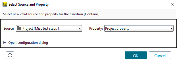 Testing web services: Changing assertion source and property
