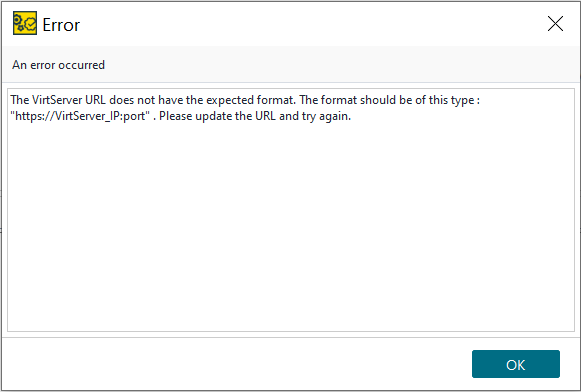 Error message Error message