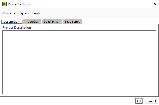 The Project Settings dialog