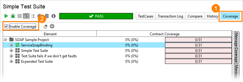 Coverage testing of web services: Enable coverage testing Coverage testing of web services: Enable coverage testing