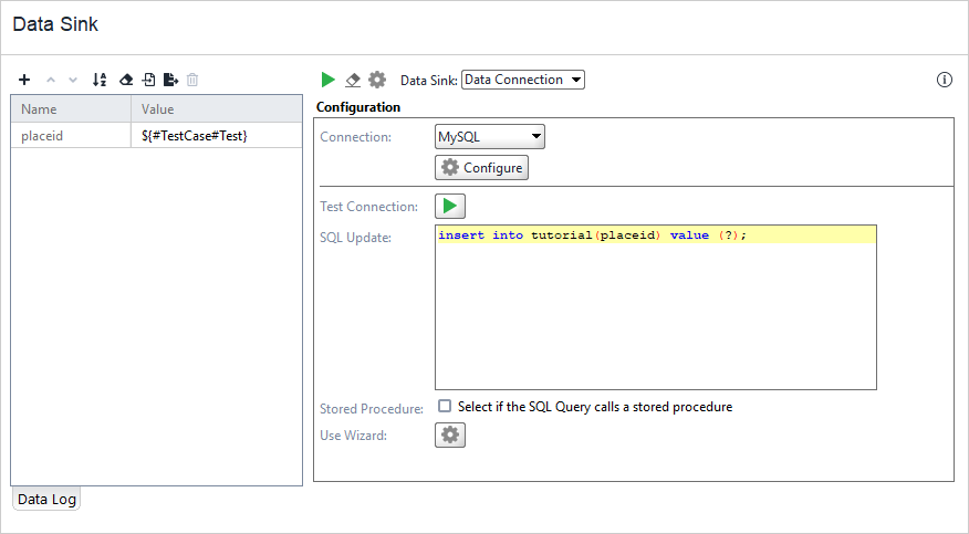 Data Connection data sink