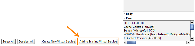 Add Kerberos authentication requests and responses to a virtual service
