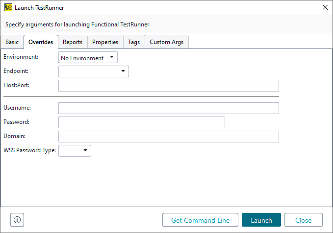 ReadyAPI: The Overrides tab of the test runner ReadyAPI: The Overrides tab of the test runner