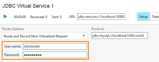 JDBC service virtualization and database testing: User credentials JDBC service virtualization and database testing: User credentials