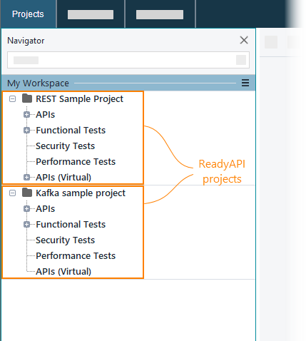 A project in the Navigator panel