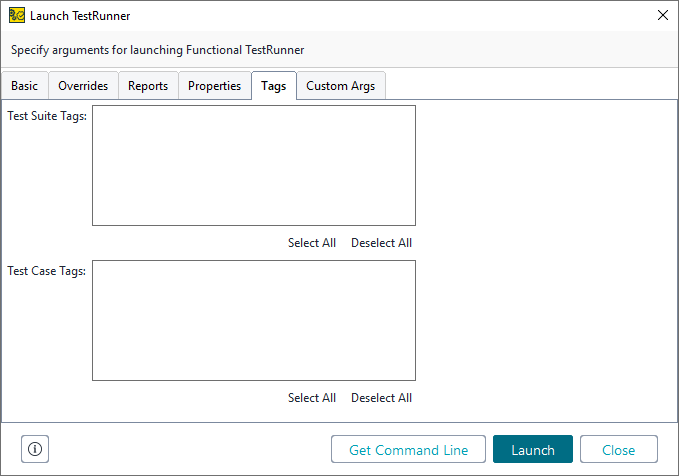 ReadyAPI: The Tags tab of the test runner ReadyAPI: The Tags tab of the test runner