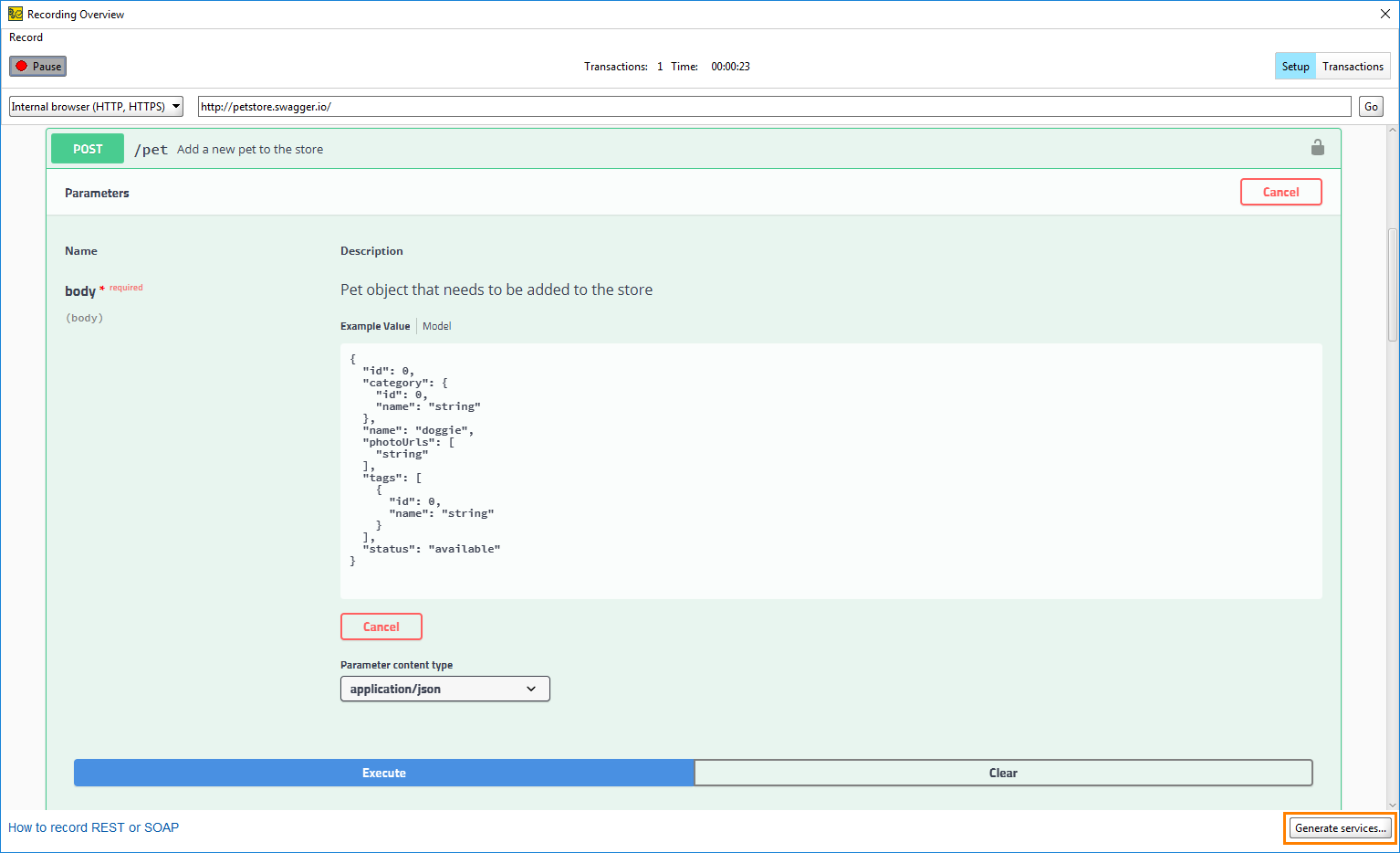 REST Discovery: Generate sevices