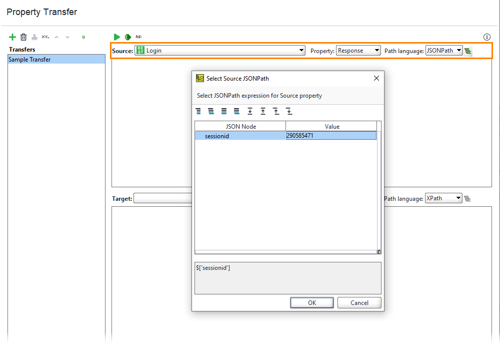 Select source JSONPath