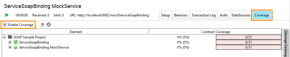 Coverage testing of virtual APIs: Enabling coverage check for virtual service