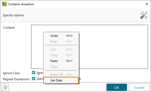Web service testing with ReadyAPI: Select a property value for the Contains assertion
