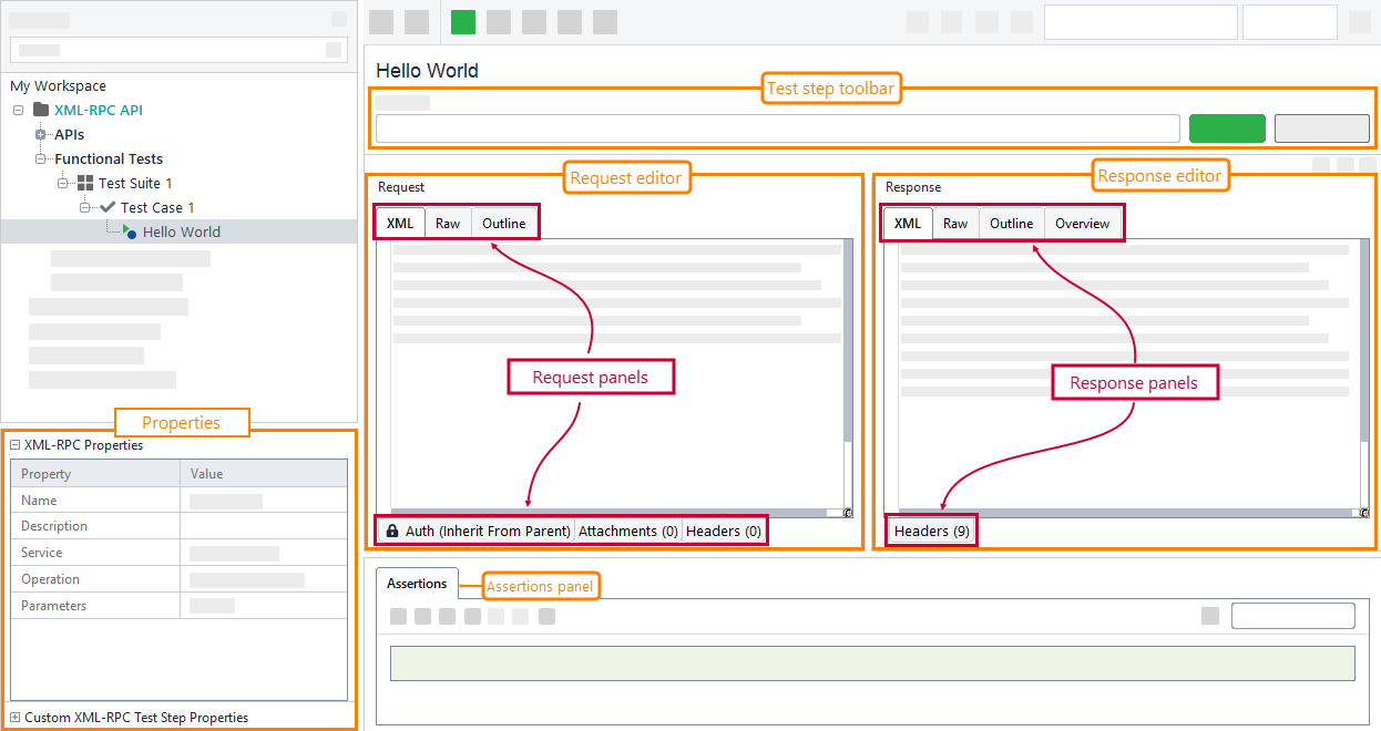 XML-RPC test step overview