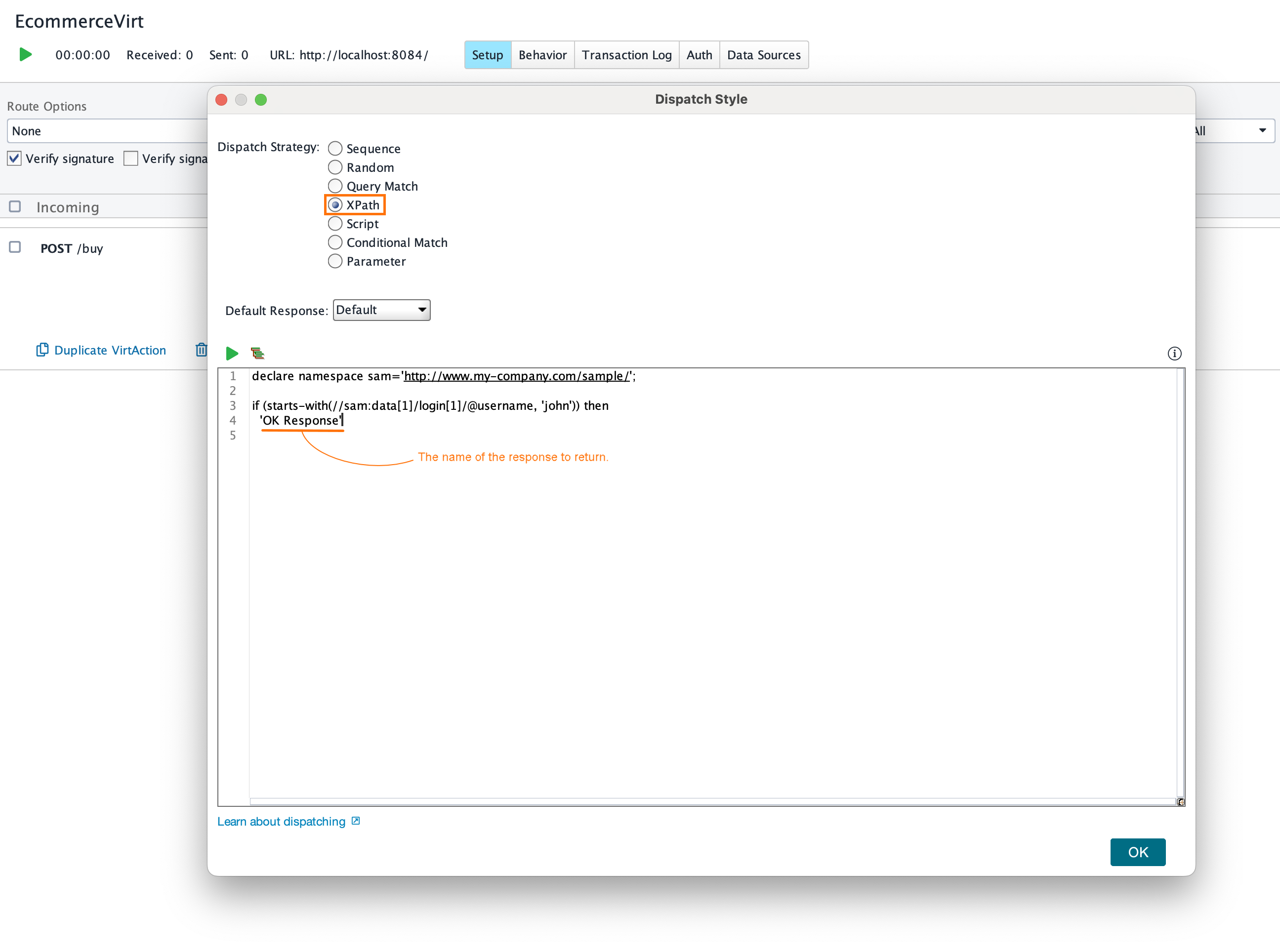 Service virtualization and API testing: Properties of the XPath dispatch strategy Service virtualization and API testing: Properties of the XPath dispatch strategy