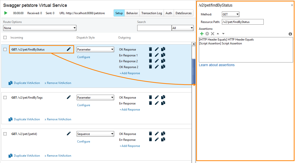 Service virtualization and API testing: Properties of incoming messages (requests)