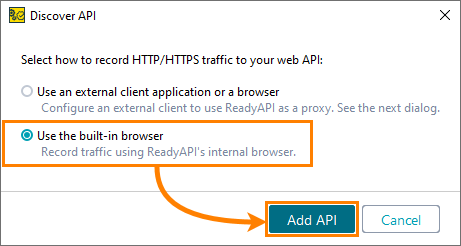API Discovery: The Use built-in browser option API Discovery: The Use built-in browser option