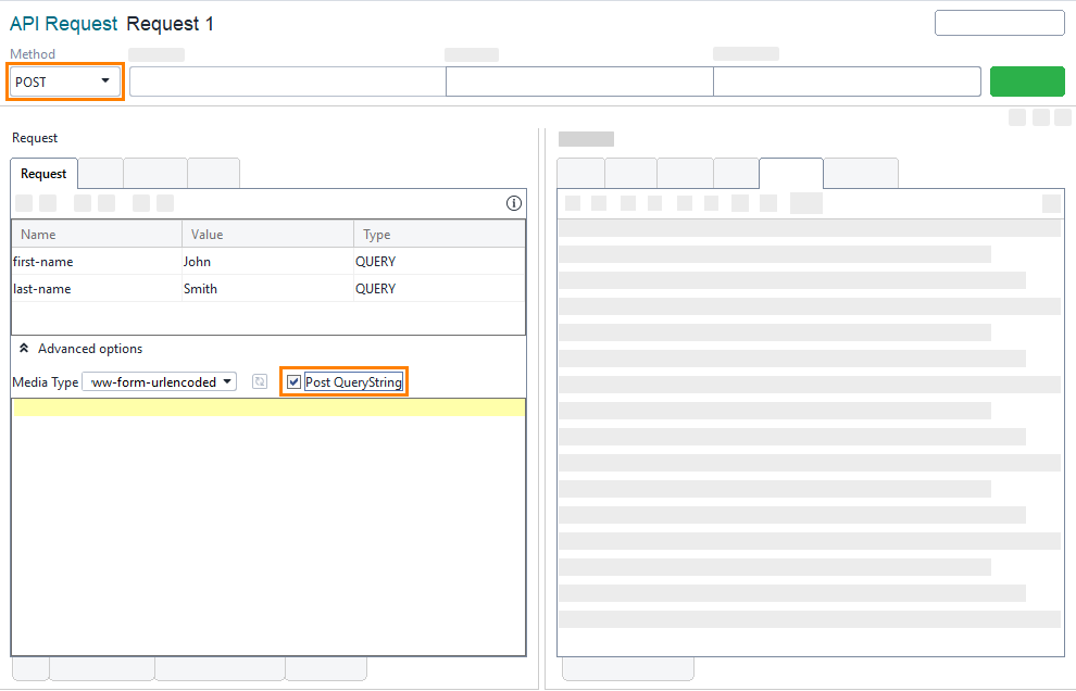 Using the POST method