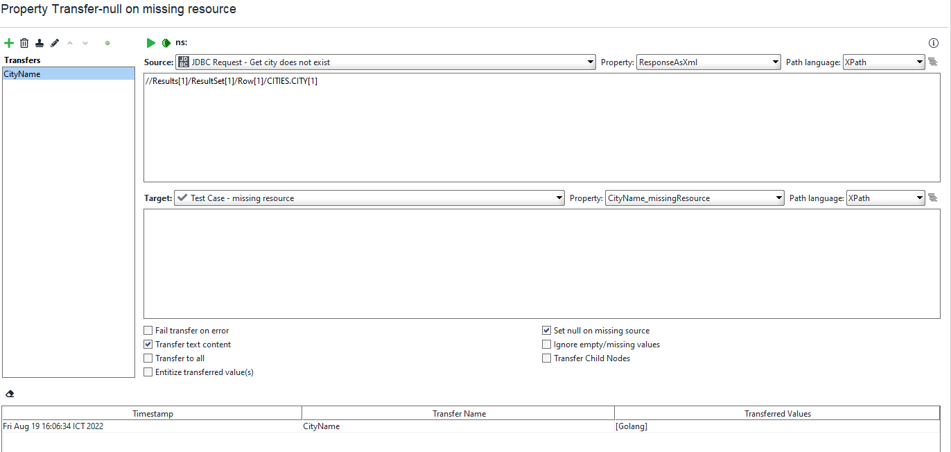 Set Null on missing source