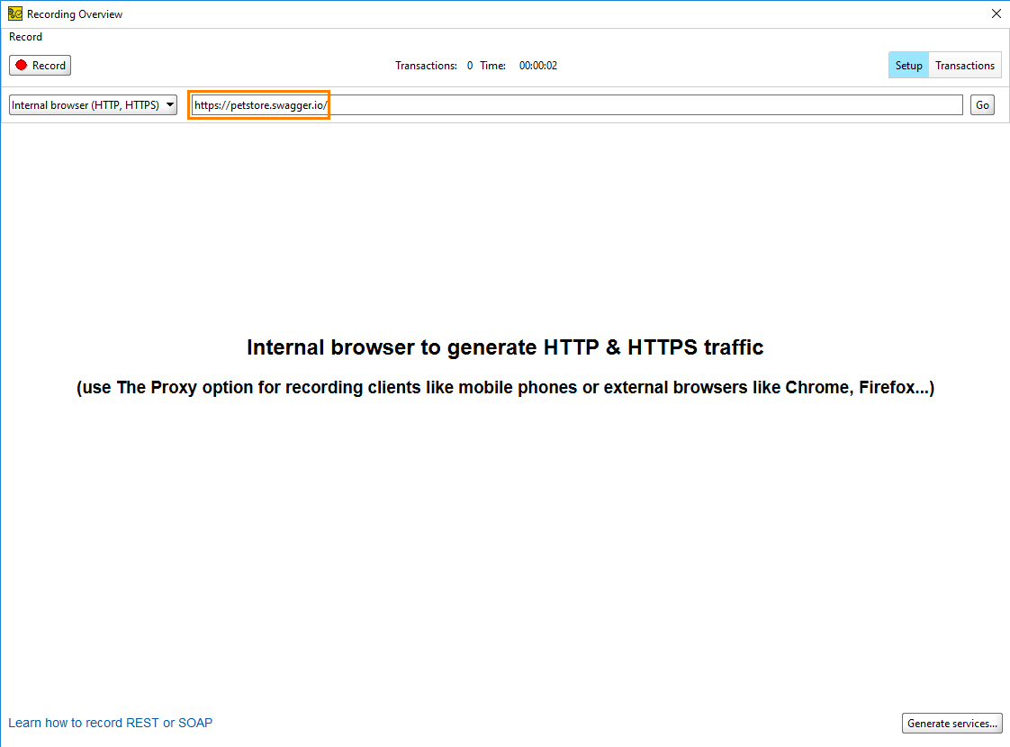 API Discovery: Entering the URL API Discovery: Entering the URL