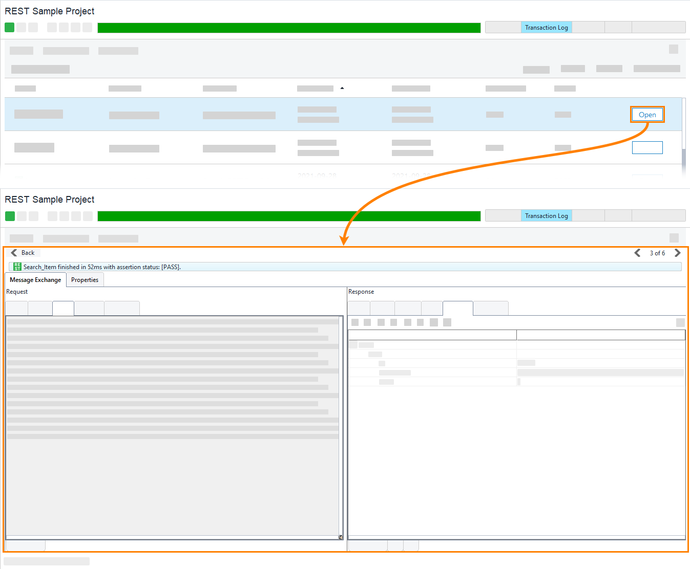 ReadyAPI: The Transaction Log item details
