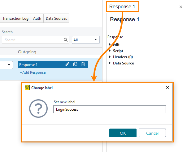 Service virtualization and API testing: Renaming the respone