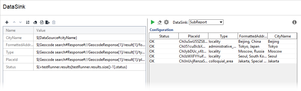 ReadyAPI: The data sink after the test run ReadyAPI: The data sink after the test run