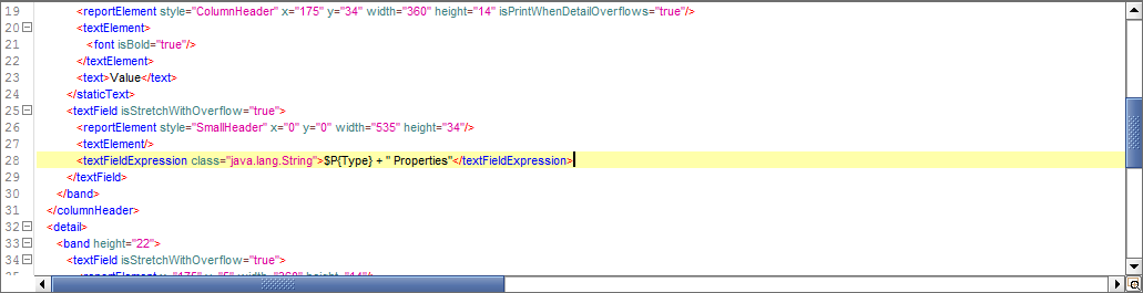 ReadyAPI: The Properties subreport in the editor