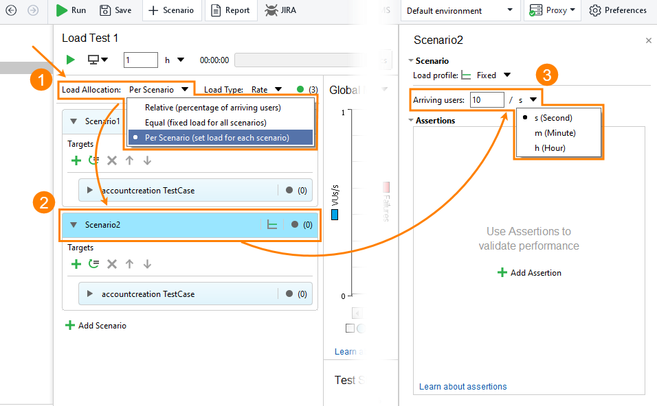 Setting the arrival period Setting the arrival period