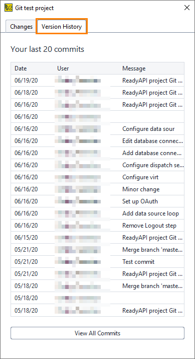 View Git commit history