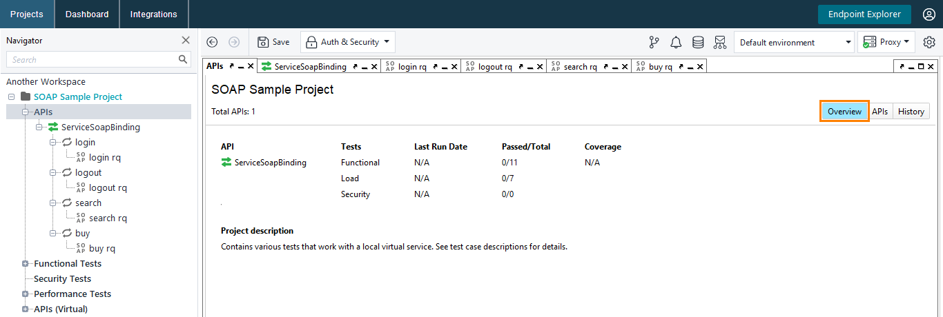 The Overview page The Overview page