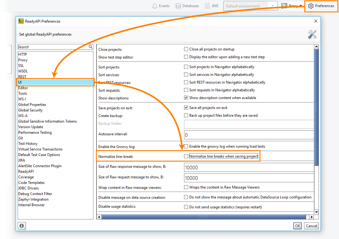 Working with Unicode: Turn off normalize line break option