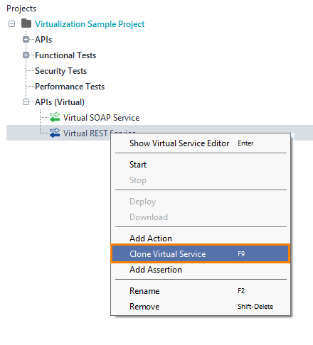 Service virtualization and API testing: Copying virtual services