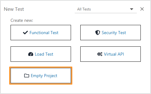 Create New Project From the Tile
