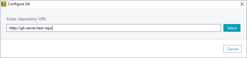 Connect project with a Git repository: Enter the URL of the repository
