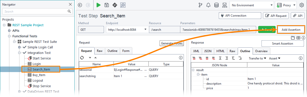 Functional tests: The Add Assertion button Functional tests: The Add Assertion button