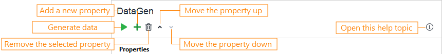 DataGen test step toolbar