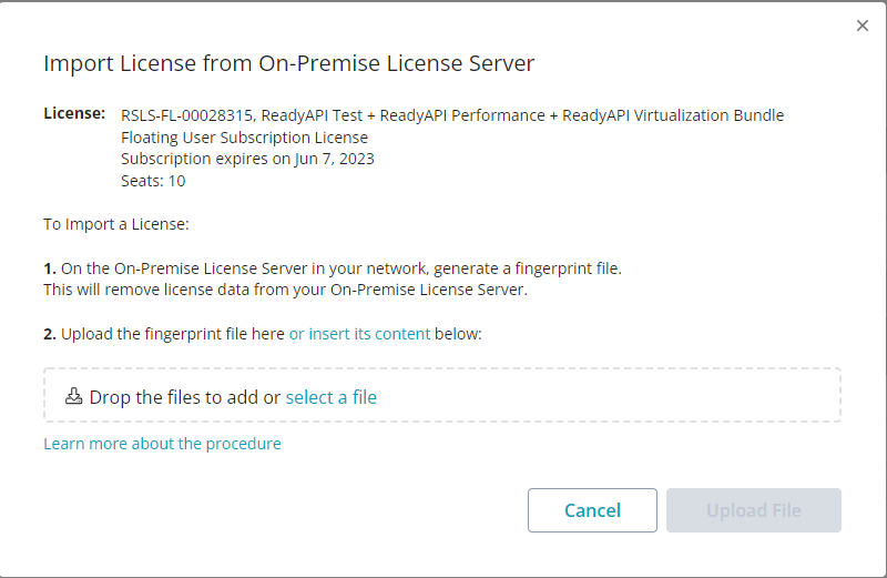 SLM Import Server Fingerprint