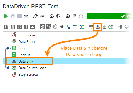 Excel DataSink Example: Test step order