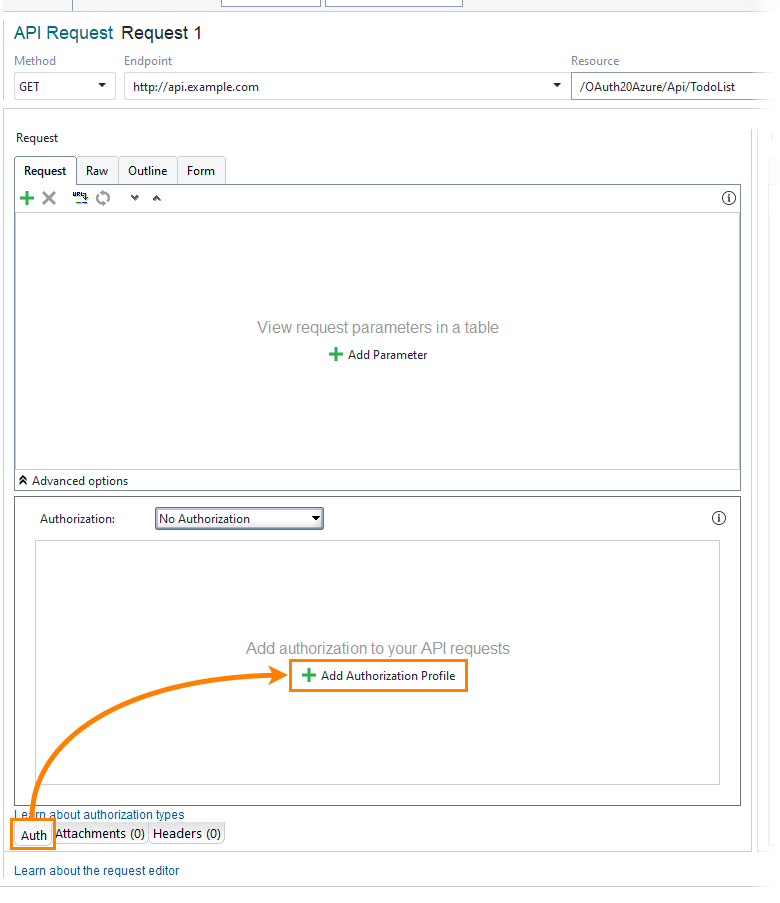 Azure OAuth 2.0 authentication tutorial: Adding a request authentication