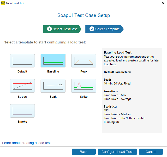 API load testing with ReadyAPI: Select a load template API load testing with ReadyAPI: Select a load template