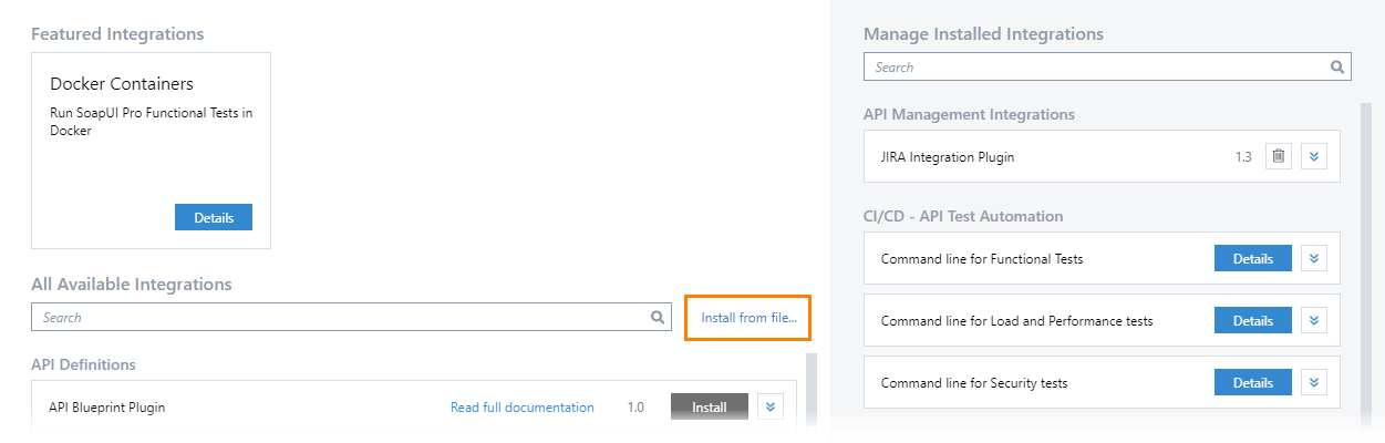 ReadyAPI plugins: Install from file