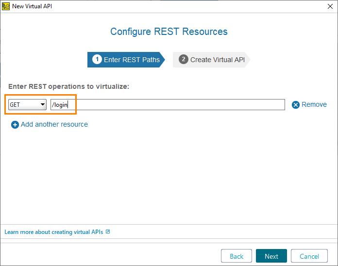 Service virtualization and API testing: Defining a new operation